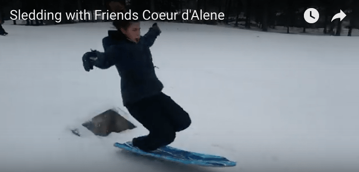 sledding with friends coeur d'alene