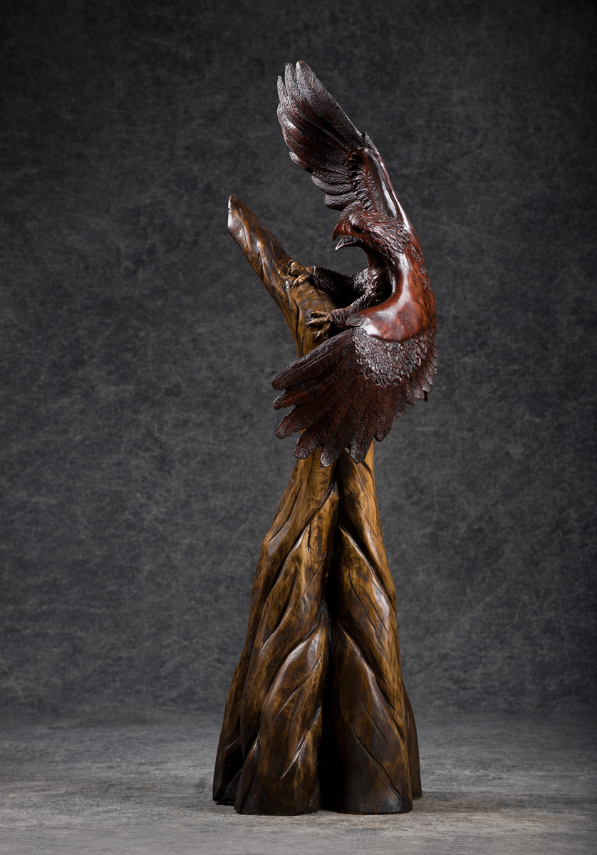 Hand Carved Art Majestic Eagle Coeur d'Alene Idaho