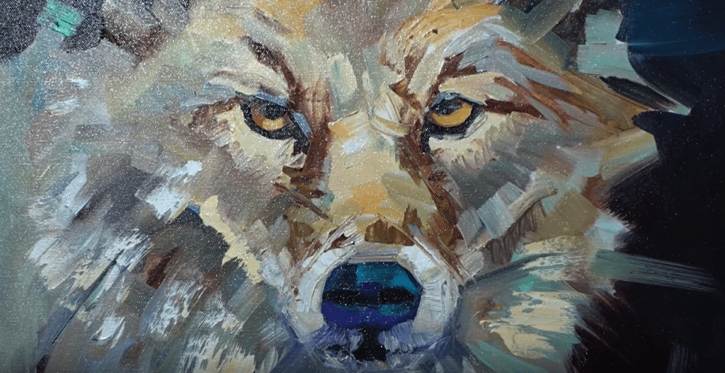 Art Gallery Coeur d'Alene Wolf Head Painting