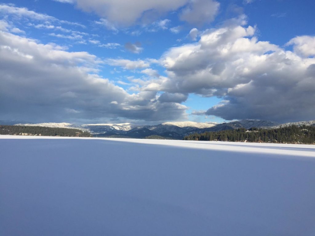 Frozen Hayden Lake Idaho