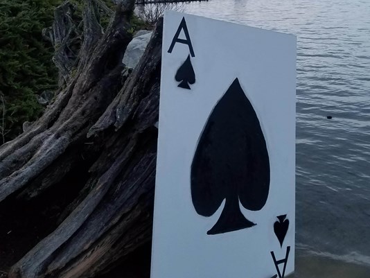 Strange Large Playing Cards Appeared Around Lake Coeur d'Alene