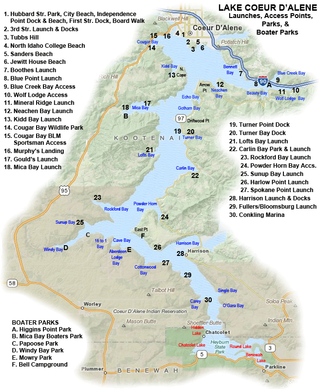 Lake CDA Map
