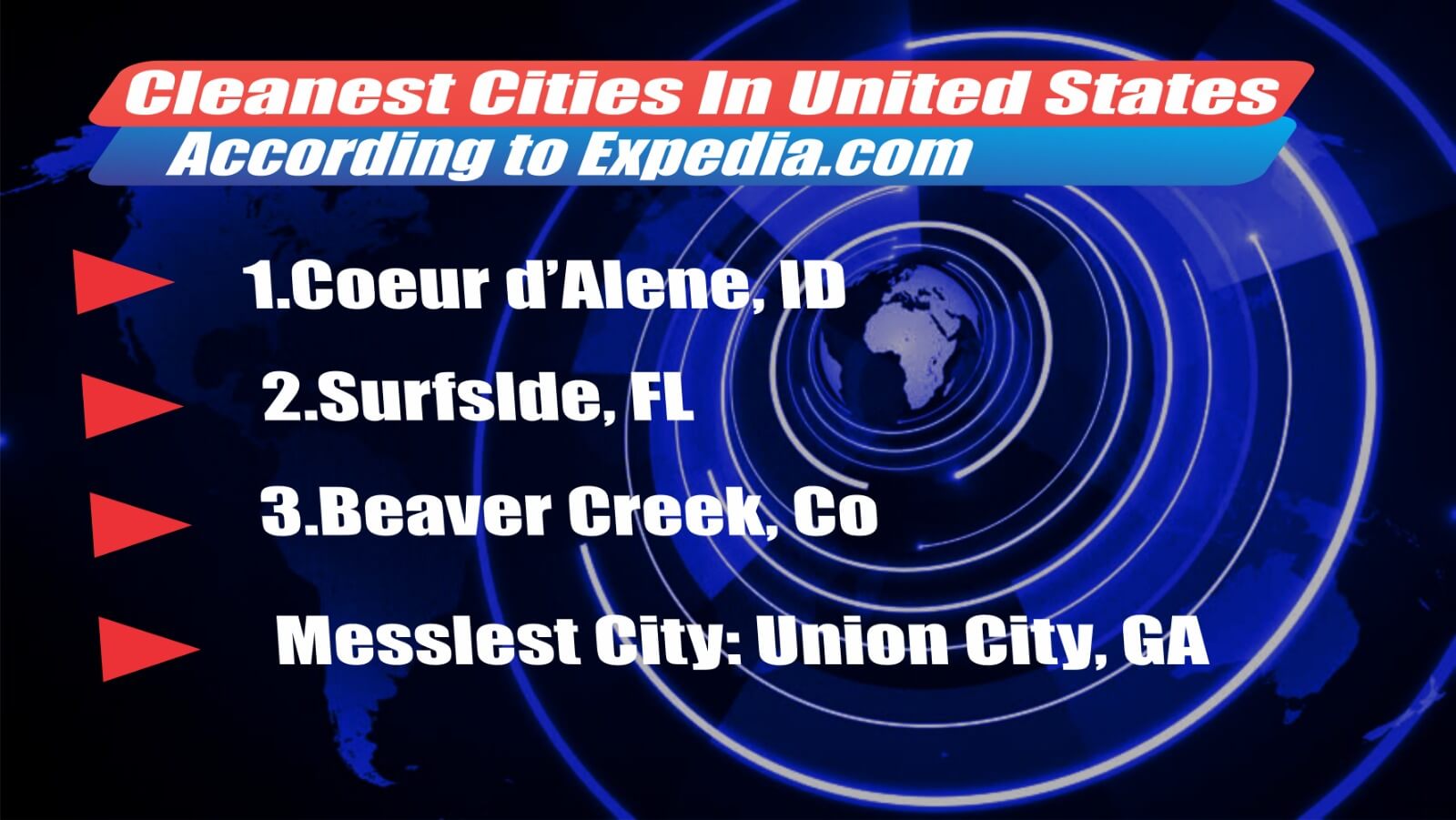 Coeur d'alene cleanest city