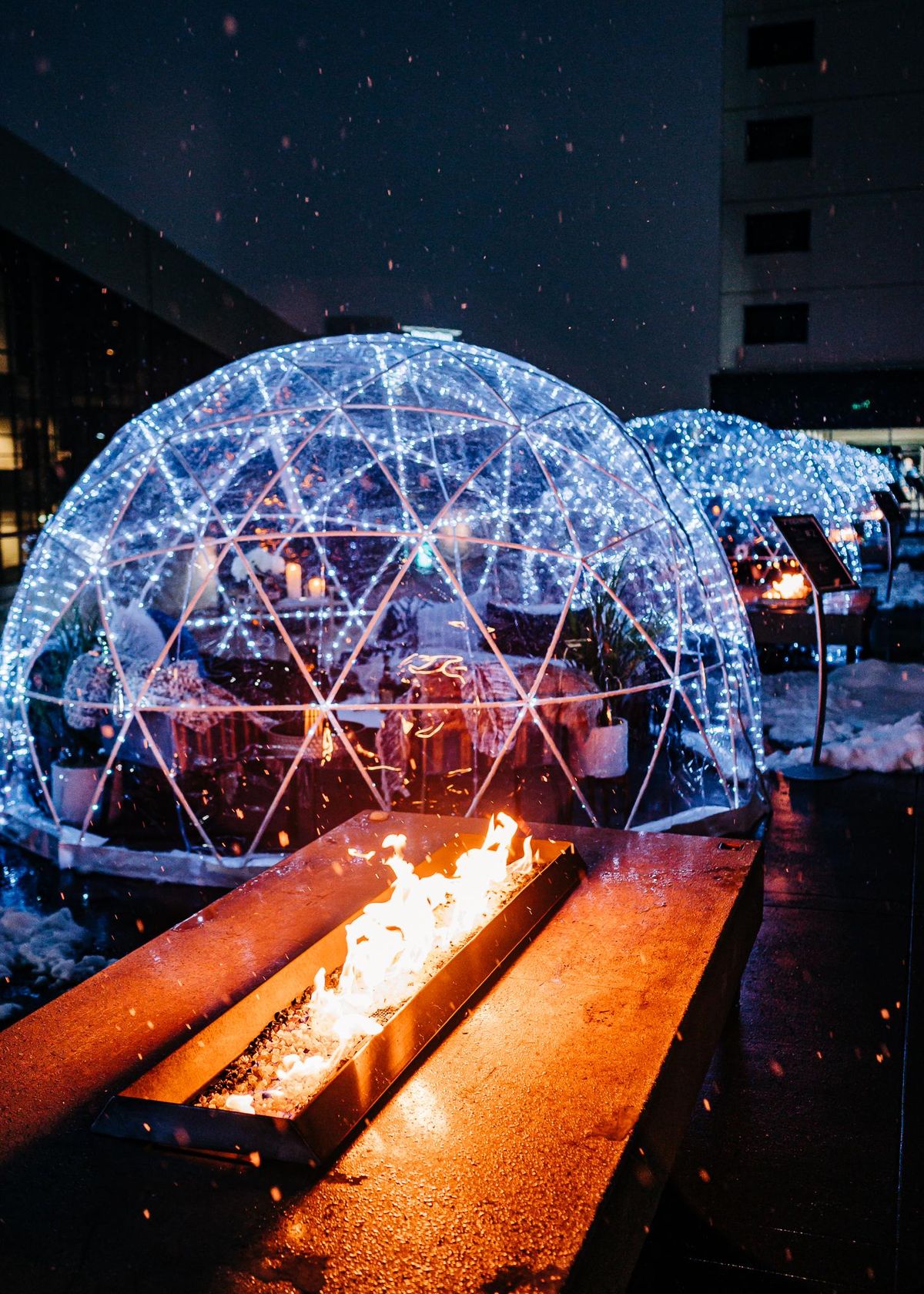 Crafted Tap House Winter Domes Outside
